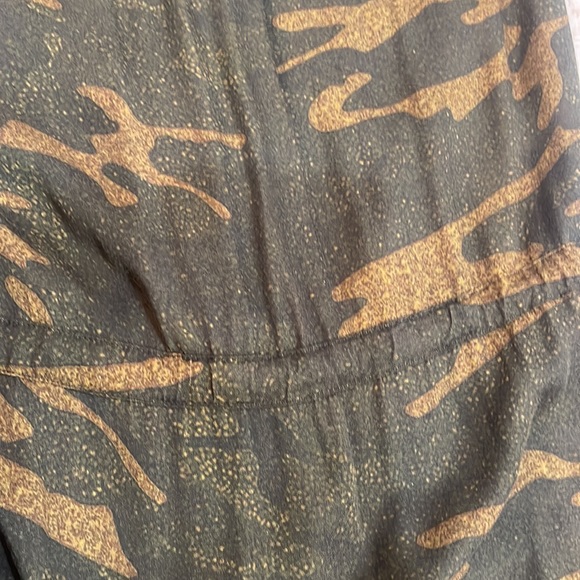 Haute Hippie Camo Dress tunic adjustable waist hidden buttons viscose size xs - Picture 10 of 10